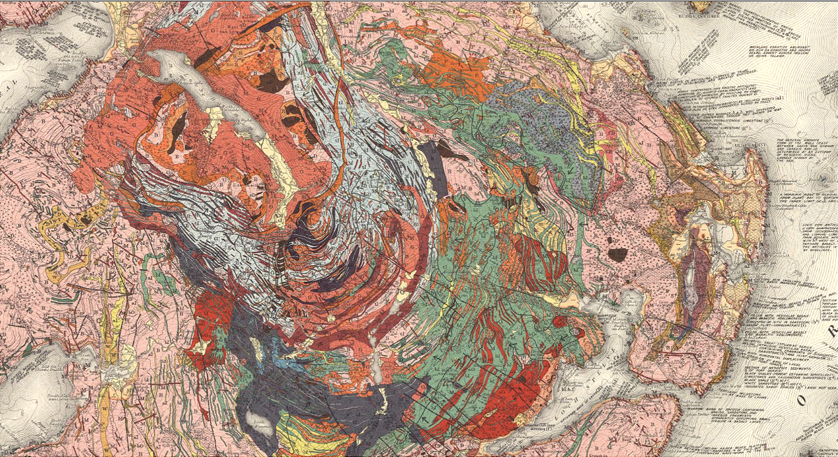 Geological map of Ben More, Isle of Mull.