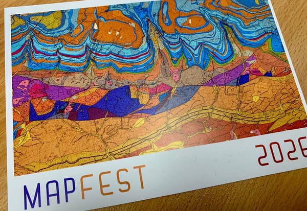 Postcard for Mapfest 2026.